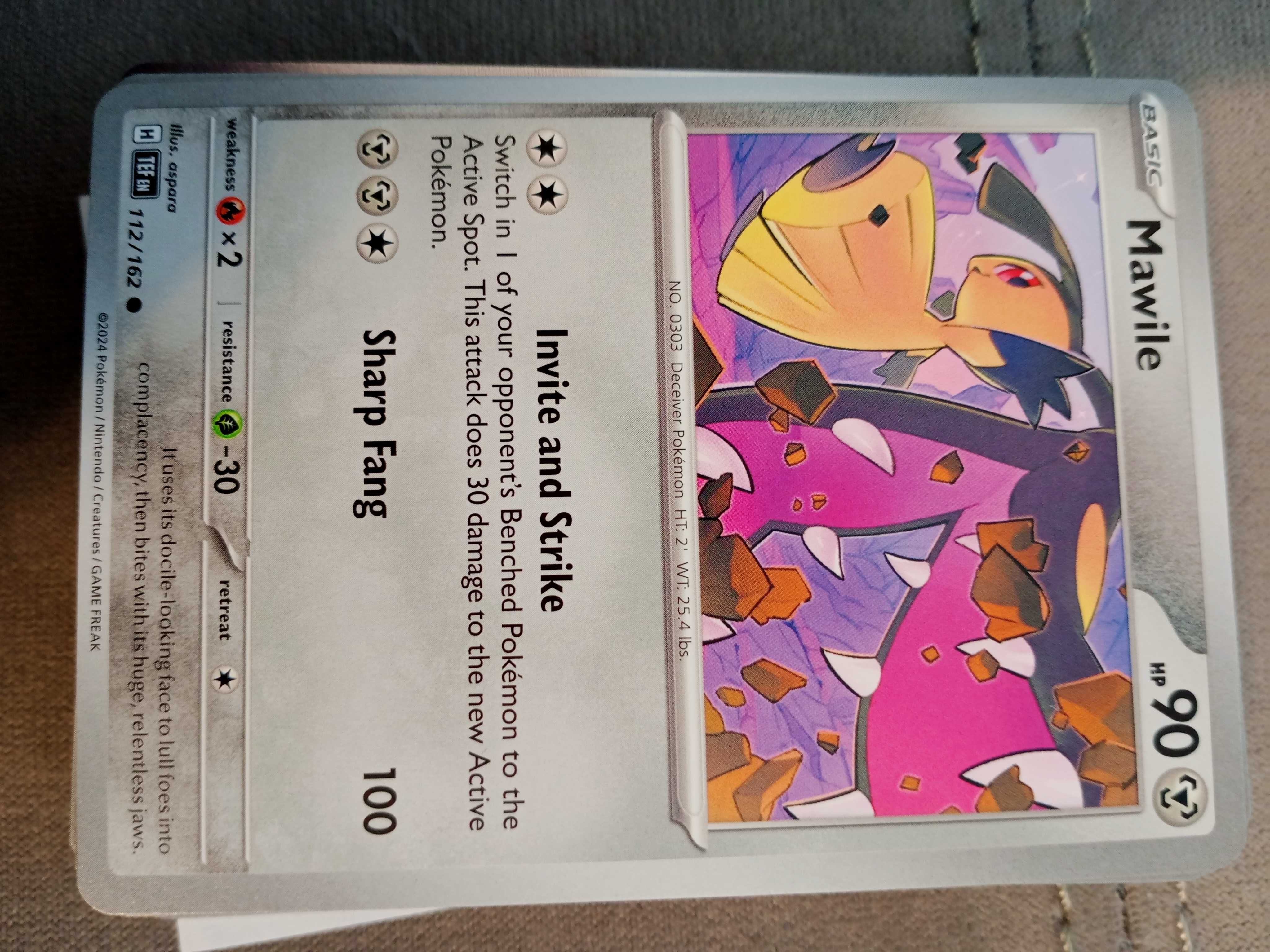 Karta Pokemon Scarlet and Violet Temporal Forces 112/162 Mawile, nowa