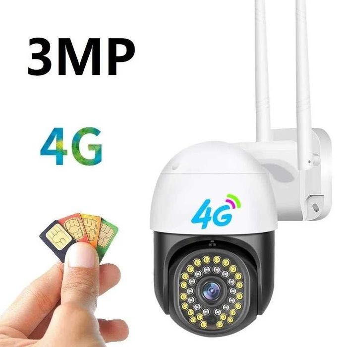 Câmara Vigilância Exterior 360º * CARTÃO 4G * 4 MP