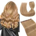 Silk-co 8"- 40g Clip-in Prawdziwe włosy ludzkie 100% Remy blond Q468