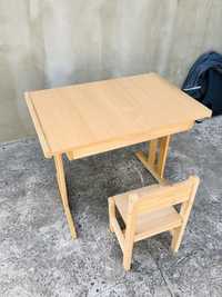 Дерев’яний стіл столик парта шуфляда шухляда з доскою стільчик стілець