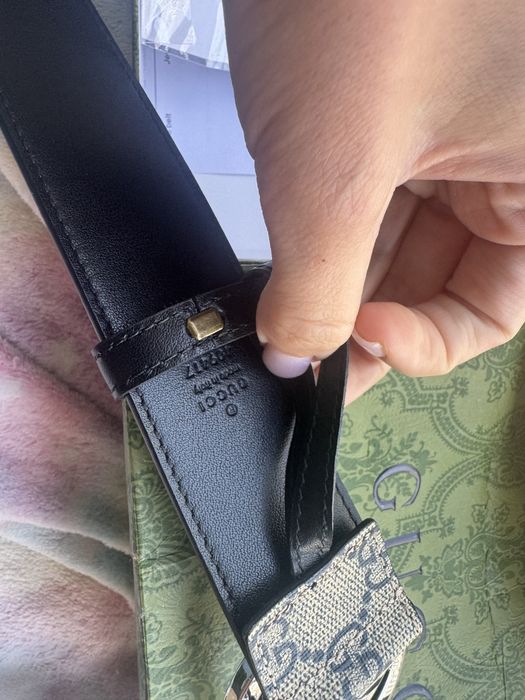 Pasek gucci meski bezowo niebieski  100 rozmiar