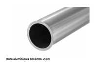 Rura aluminiowa fi 60x5mm 2,5m  -NOWA-