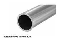 Rura aluminiowa fi 60x5mm 2,5m  -NOWA-