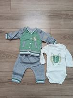 Komplet niemowlęcy - bluza , spodnie , body