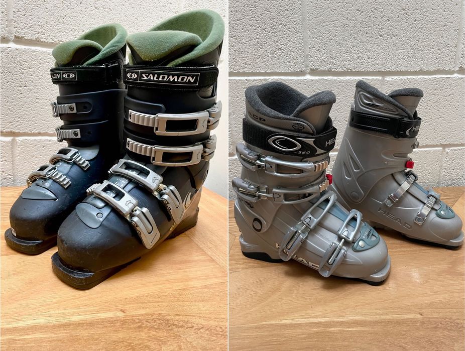 Botas de ski (2 pares) Salomon Performa 5.0 e Head EZ ON 7.5