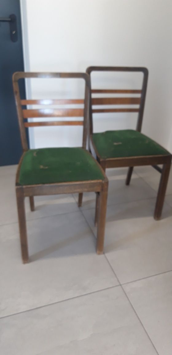 Krzesła drewniane PRL klasyk vintage