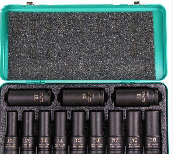 Набір ударних головок 1/2 Stels 10-24 мм 12шт подовжені