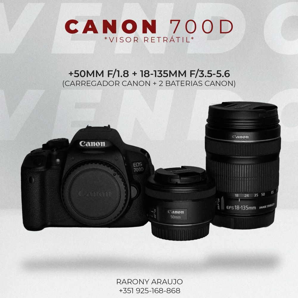 KIT Fotografia CANON 700D
