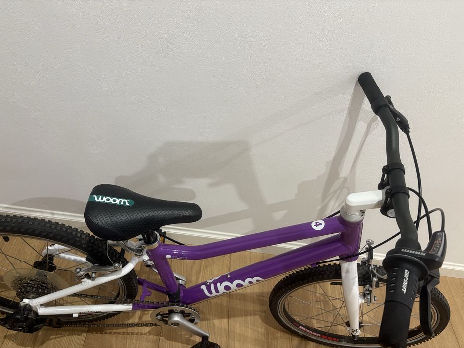 Rower Woom 4 stan bdb kola 20cali Fioletowy