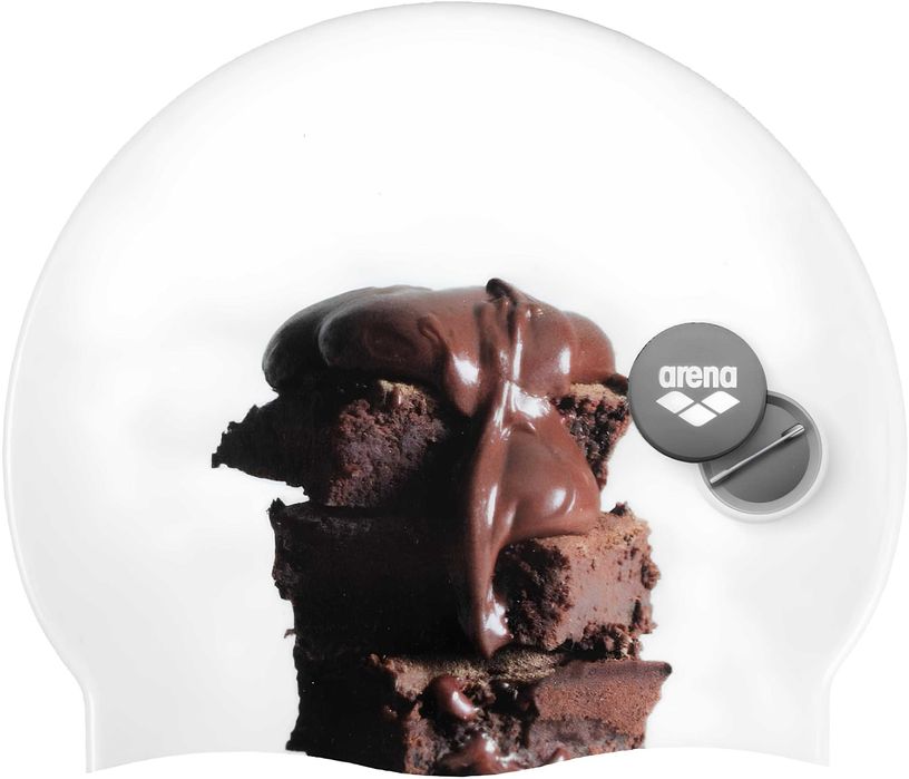 CS32 Czepek Pływacki Silikonowy Na Basen ARENA HD CAP CHOCO