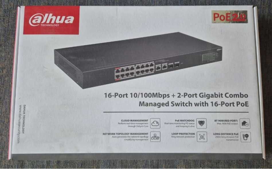 Dahua DH-CS4218-16ET-135 PoE комутатор 16 портів керований