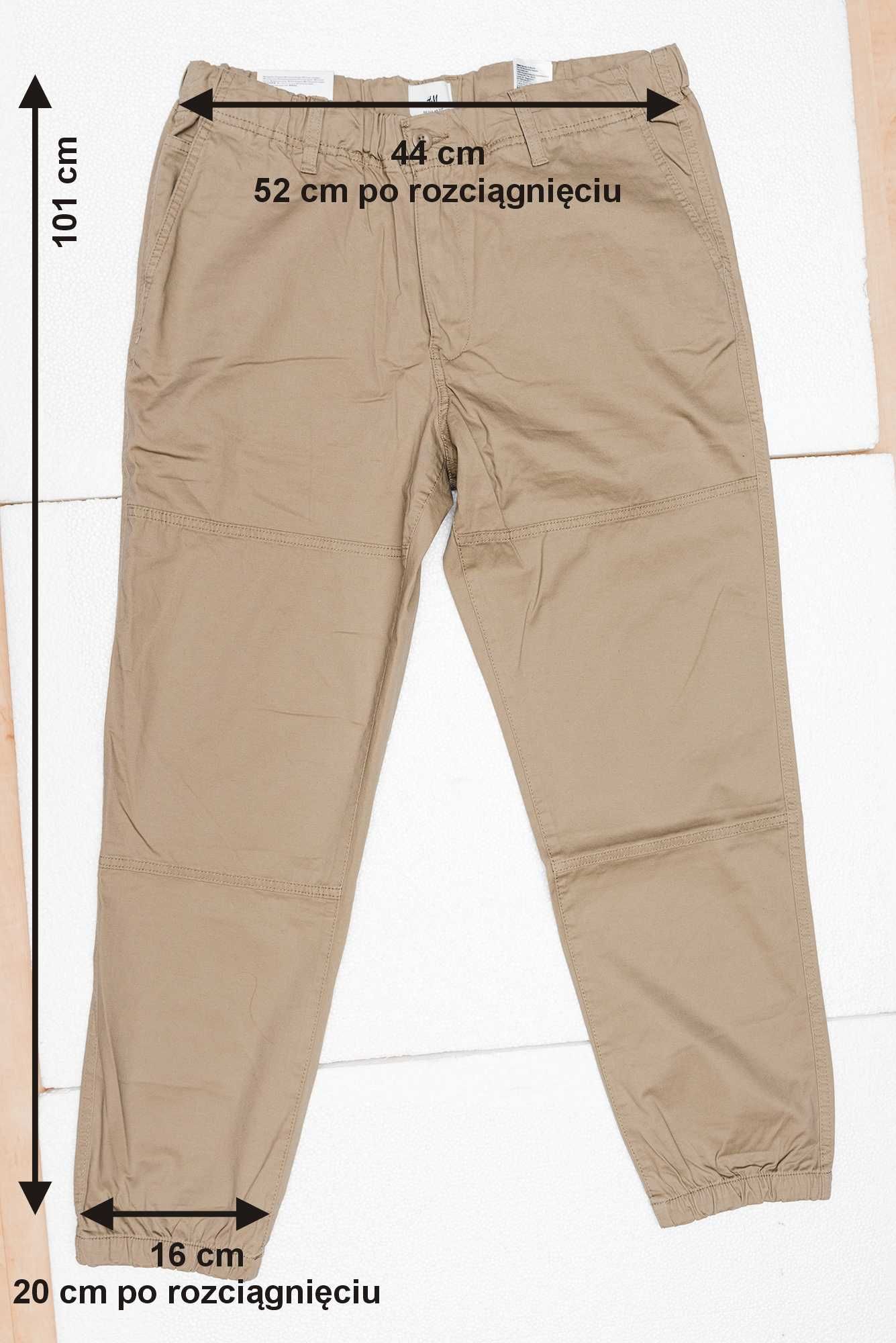 Nowe spodnie męskie ze ściągaczami H&M