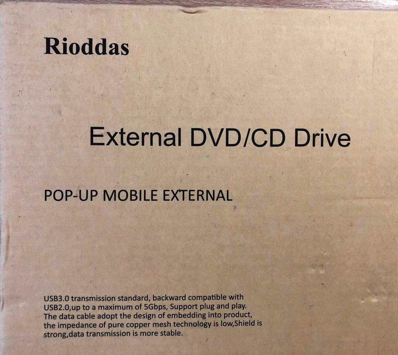 Зовнішній привід компакт-дисків Rioddas BT669. Портативний CD DVD RW