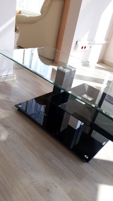 Stoliki salonowe prostokątne metal & glass