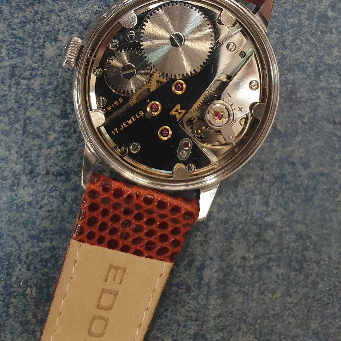 Zegarek vintage EDOX na ponaczasowym mechaniźmie, pelna gwarancja