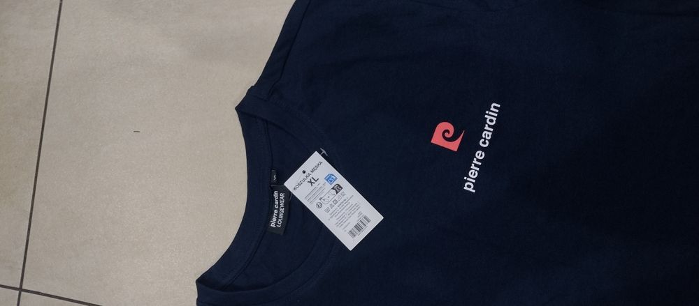 Koszulka t-shirt męska xl Pierre Cardin granatowa