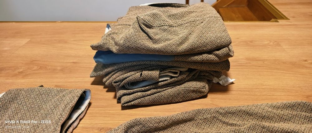 Używane pokrowce na Lidhult sofa rozkładana  beżowo- brązowe