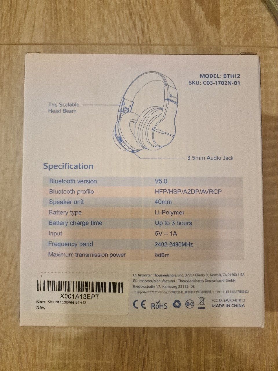 Słuchawki Bluetooth iClever Kids BTH12