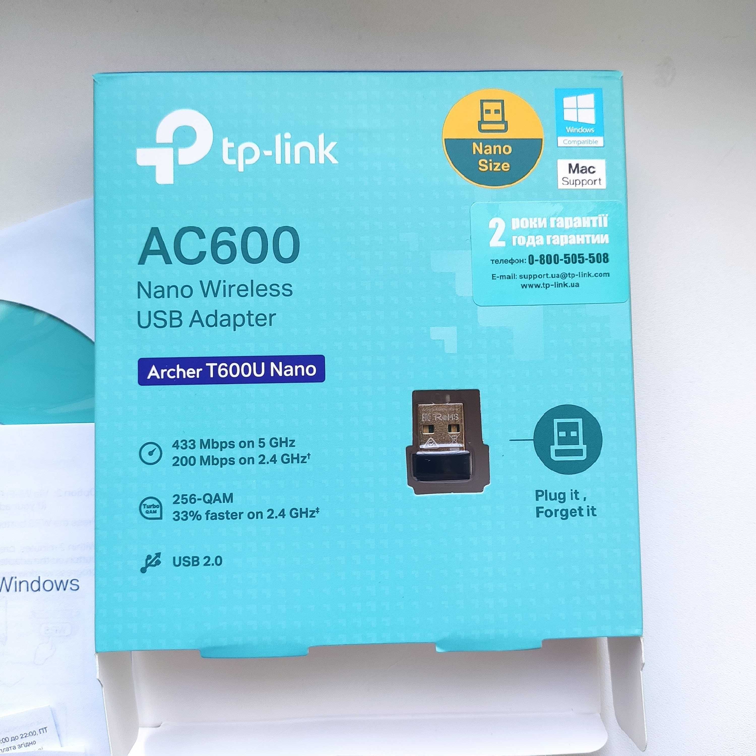 Мережевий адаптер USB Wi-Fi TP-LINK Archer T600U Nano