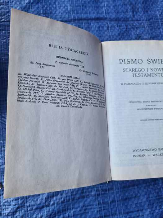 Pismo Święte Starego i Nowego Testamentu biblia tysiąclecia 1971 w. II