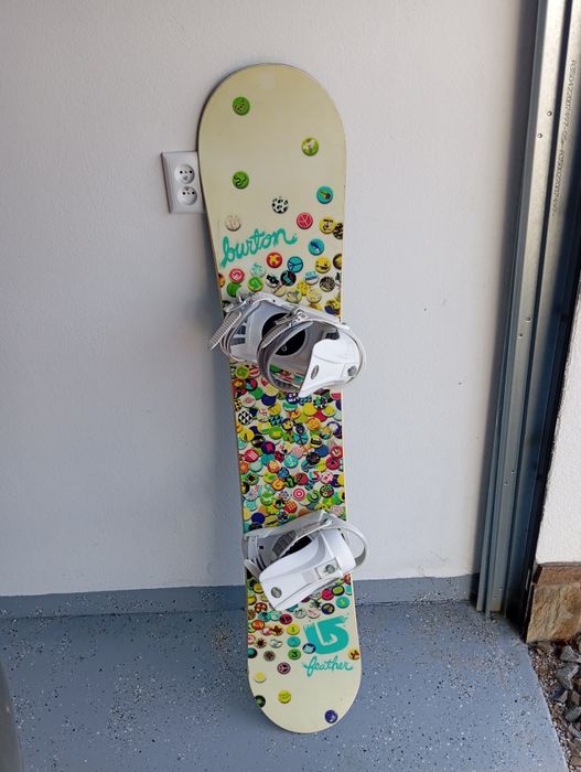 Deska snowboardowa Burton feather 153 wiązania komplet zestaw damska