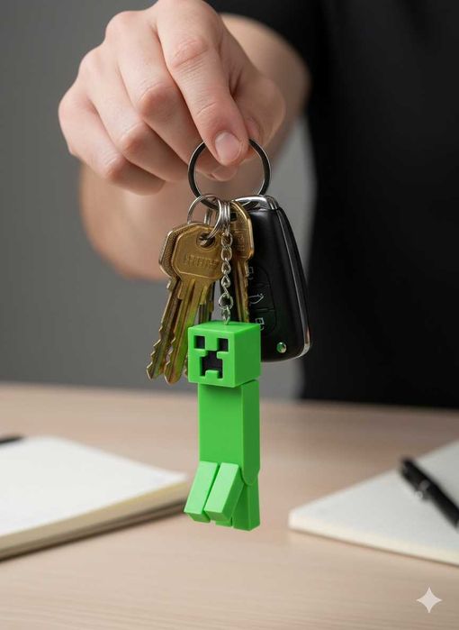 Брелок Майнкрафт (Minecraft)— Крипер, Скелет, Ендермен та Павук