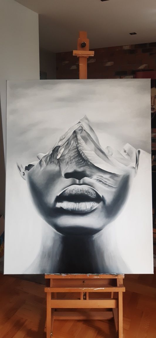 Portret inspirowany twórczością Antonio Mora.