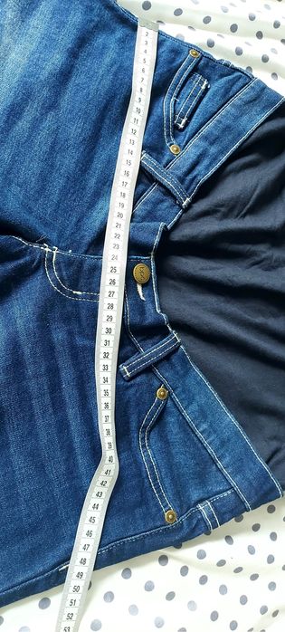 Zestaw Spodnie ciążowe jeansy 38 + nowe majtki i wkładki laktacyjne