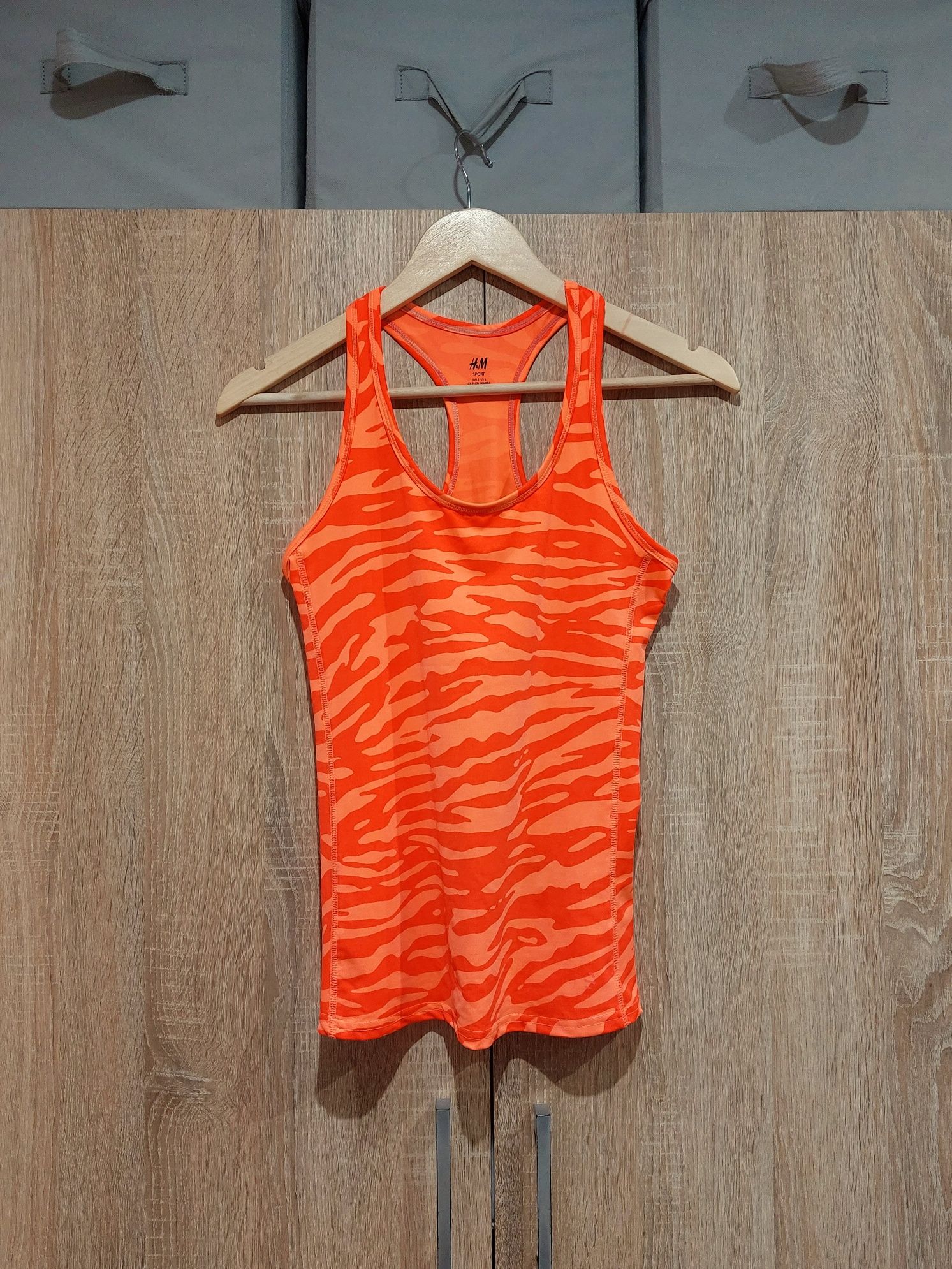 Neonowy top sportowy H&M S/36 jak nowy