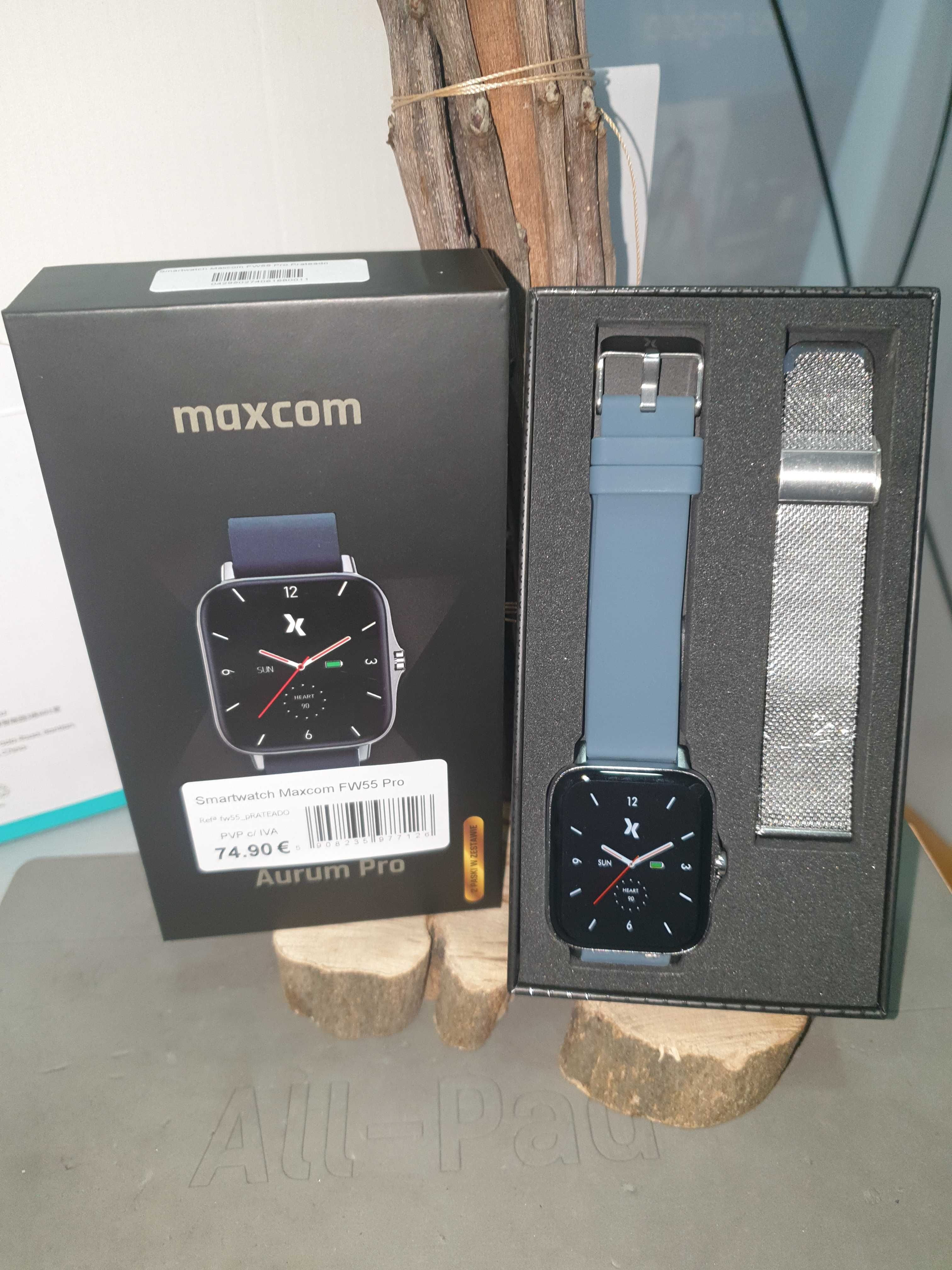 Smartwatch Maxcom FW55 Pro Novo 3 cores disponíveis