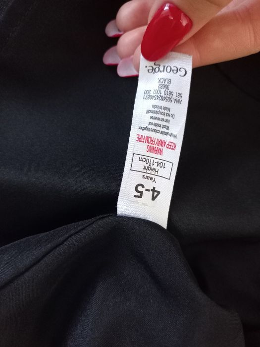 Koszula dziewczęca czarna