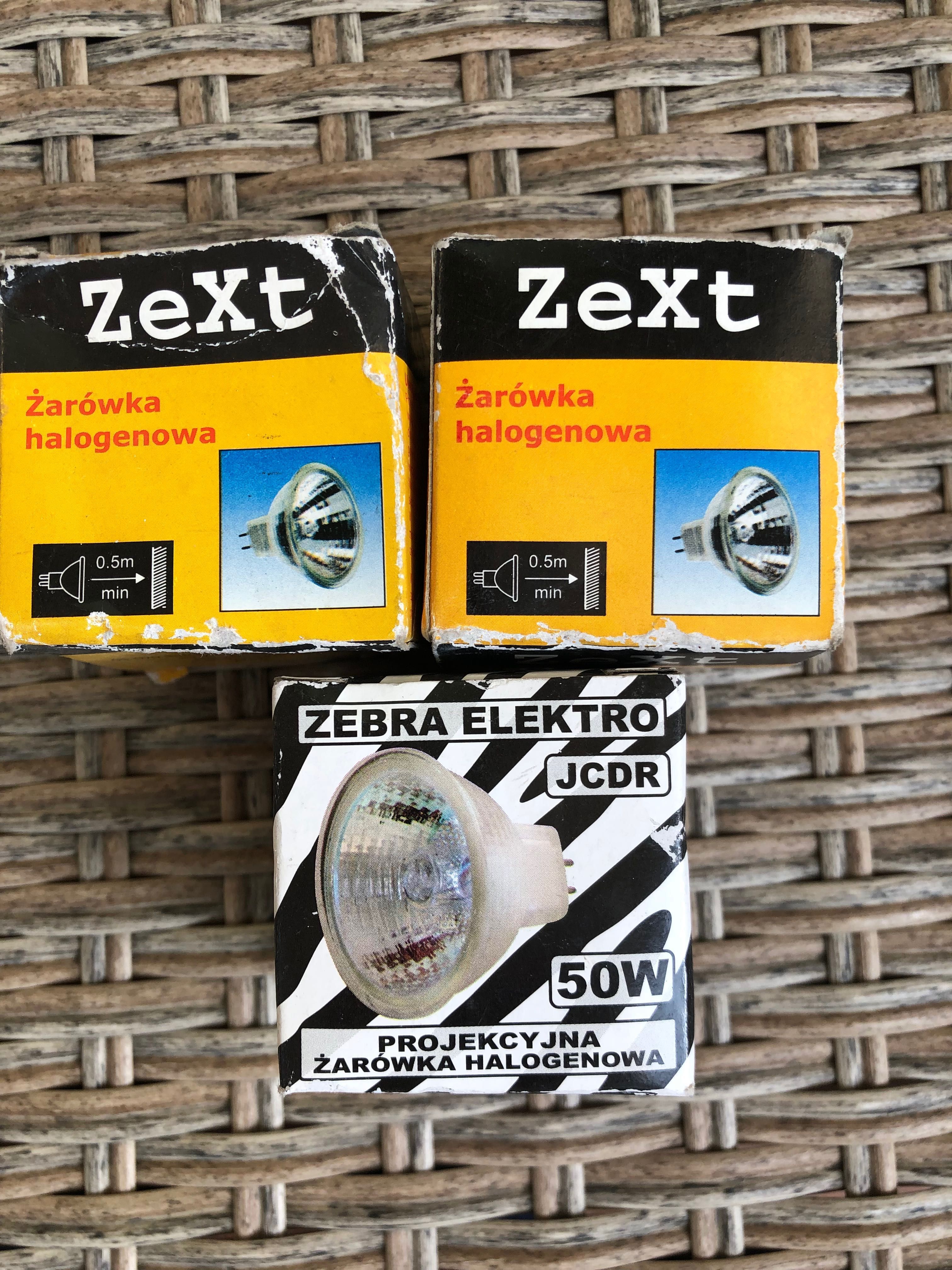 3szt żarówki halogenowe 12V 50W i 35W Zebra elektro i ZeXt