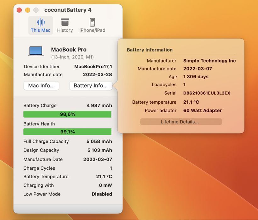 Новий 1 цикл Apple MacBook Pro 13 M1 A2338 8Gb/512Gb
