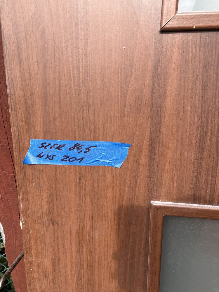 Drzwi wewnetrzne brazowe/imitacja drewna prawe 80