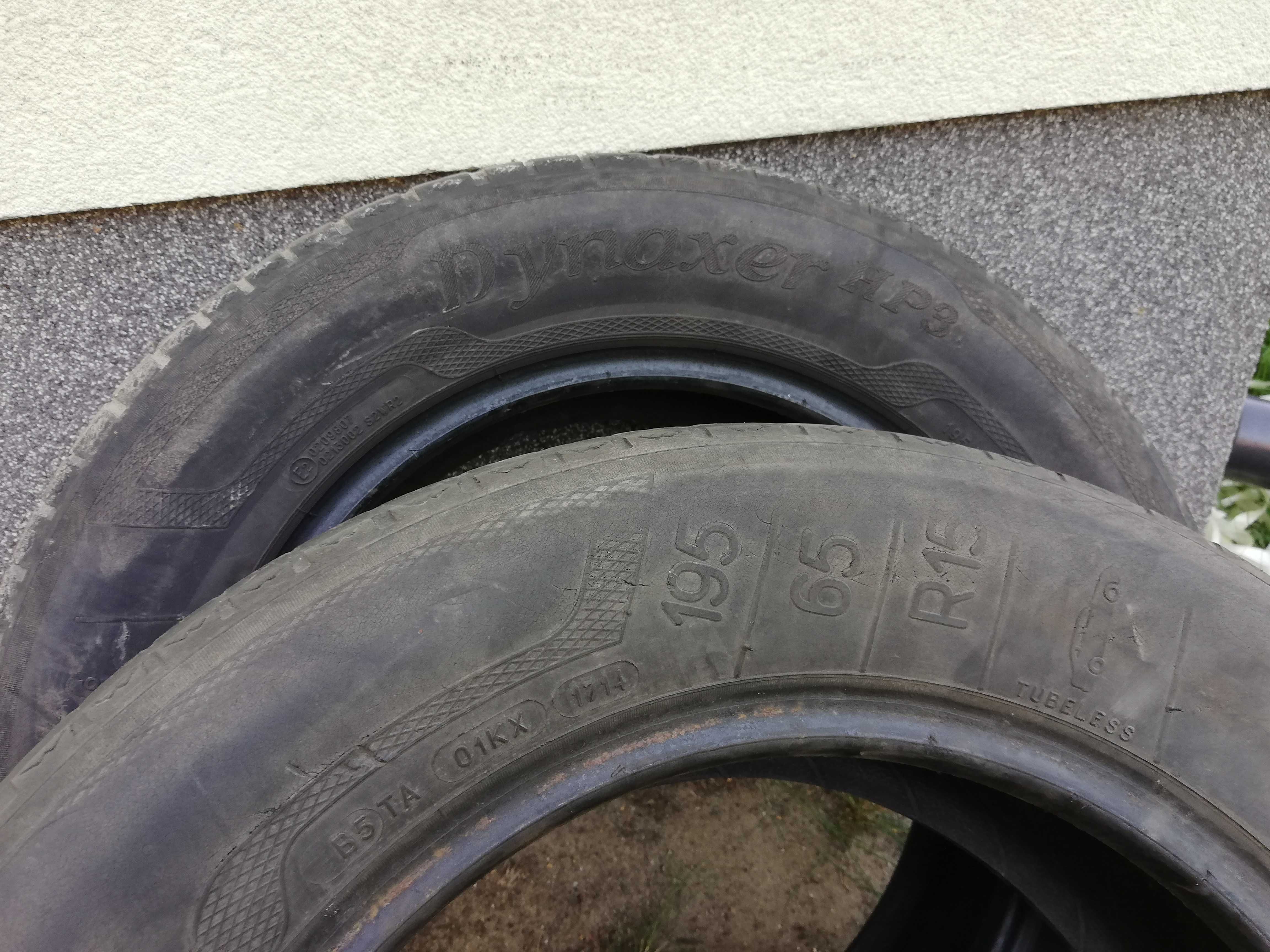 4 opony letnie Kleber 195/65R15.