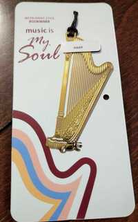 Zakładka do książki Instrumenty Harfa Złota