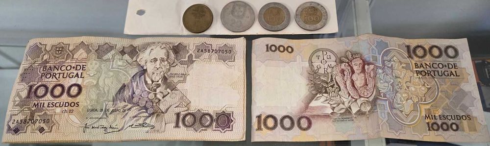 Notas de 1000 escudos de 1989 e 1990