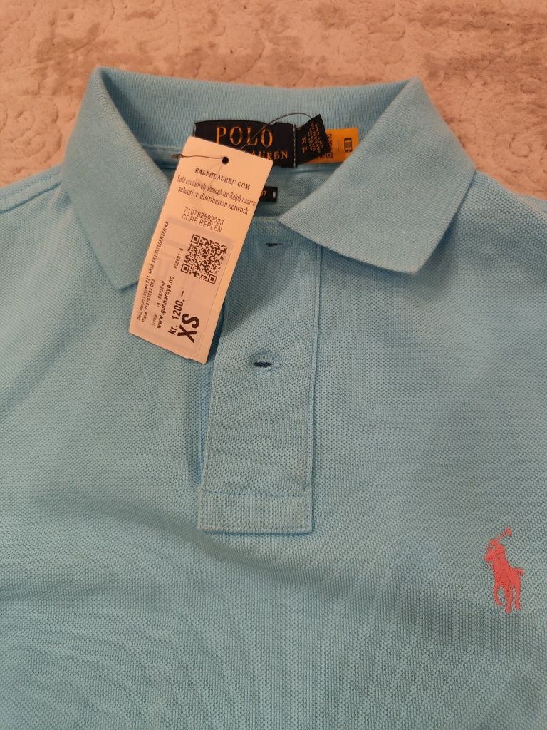 Koszulka Polo Ralph Lauren NOWA XS S błękitna