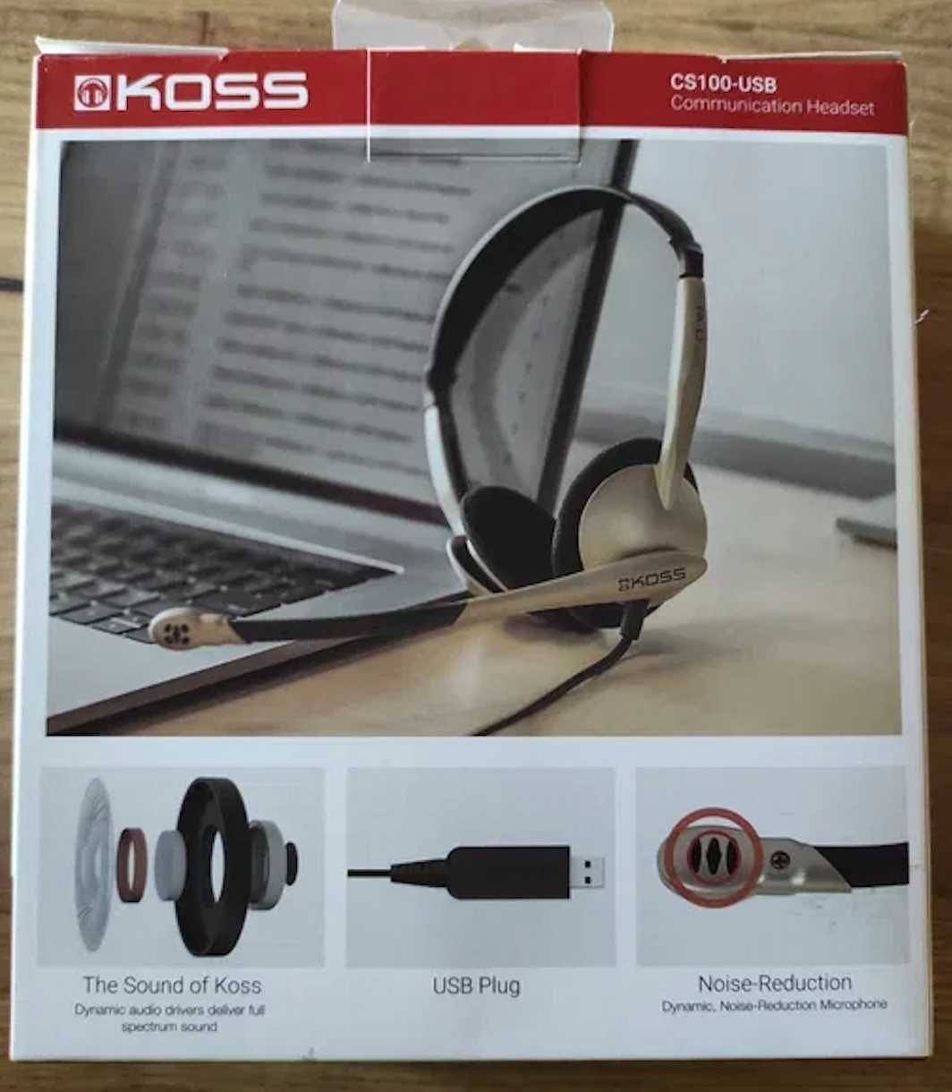 KOSS CS100 USB Комп'ютерна гарнітура IP телефонія Навушники мікрофон
