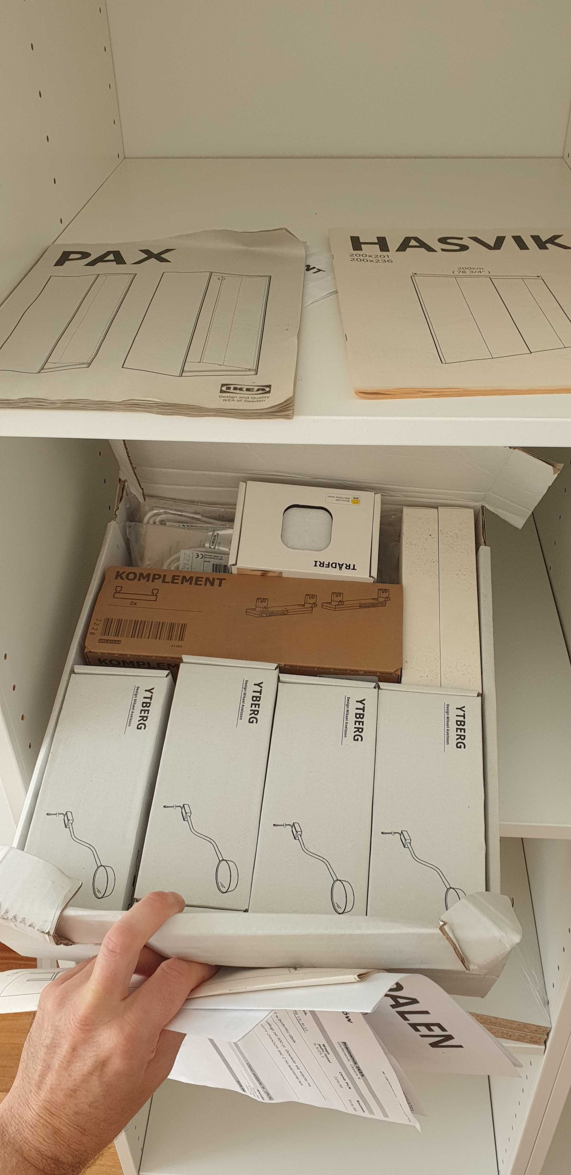 Szafa IKEA PAX z drzwiami przesuwnymi HASVIK,  w. 236, sz. 200, biała!