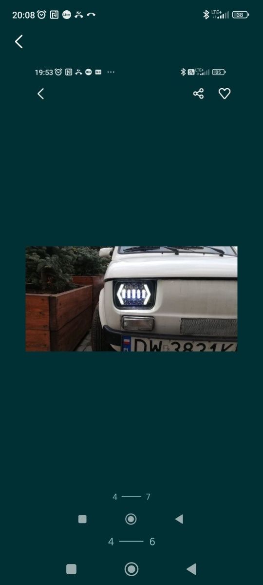 Fiat 126p lampy technologia LED nowe