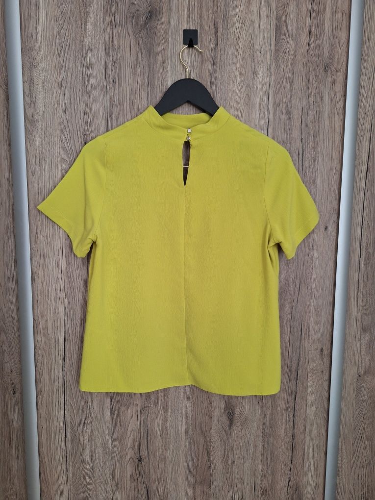 Żółta bluzka z krótkim rękawem damska Dorothy Perkins rozmiar 42