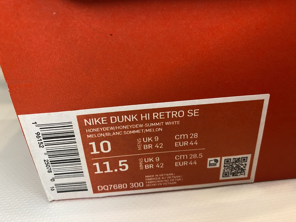 Новые ОРИГИНАЛ кроссовки Nike Dunk High Retro