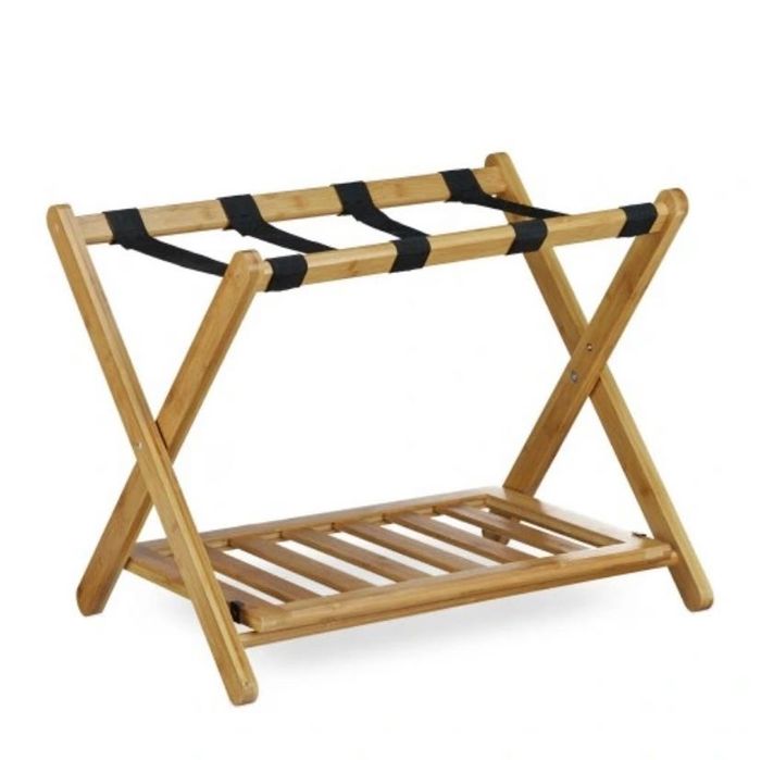 bambusowy stojak szafka półka na bagaż walizki