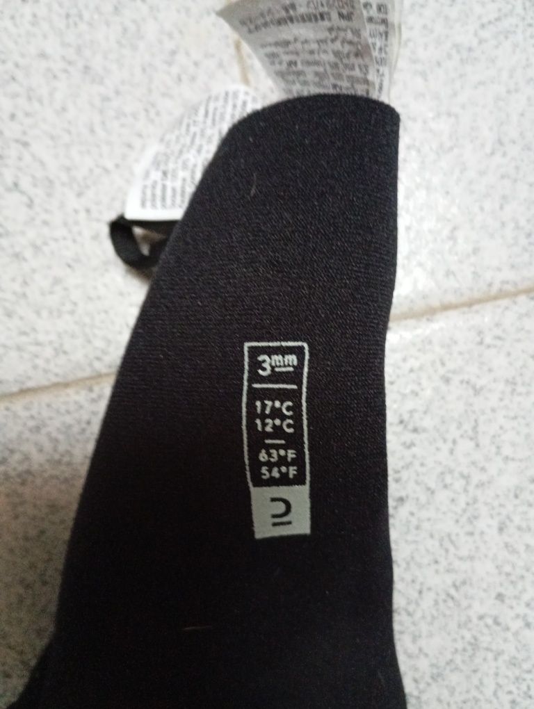 Fato de SURF Homem 100 Neoprene 4/3 mm homem preto - OLAIAN