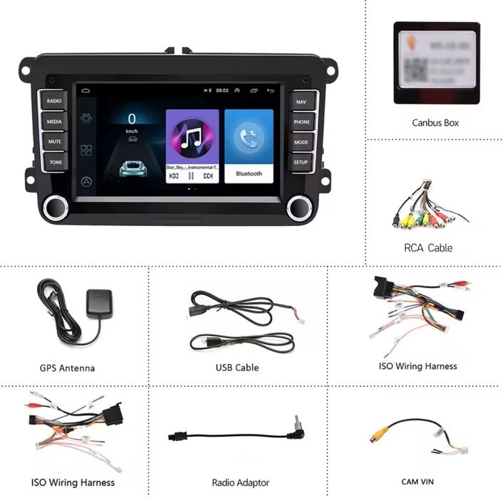 Radio Android VW Passat Golf Touran Polo EOS Skoda Octavia Superb Seat