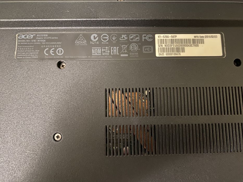 Ноутбук ACER Aspire V3-575 + SSD 1 TB диаг 15.6”