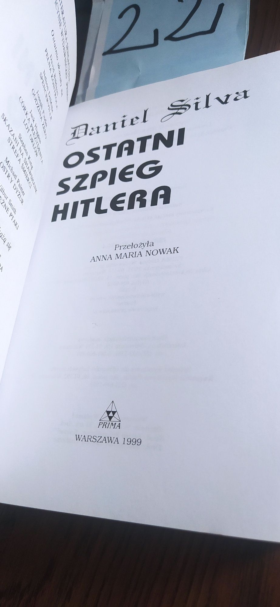 Daniel Silva Ostatni Szpieg Hitlera