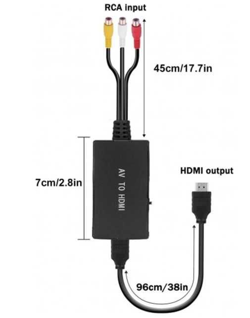 Konwerter RCA do HDMI adapter AV