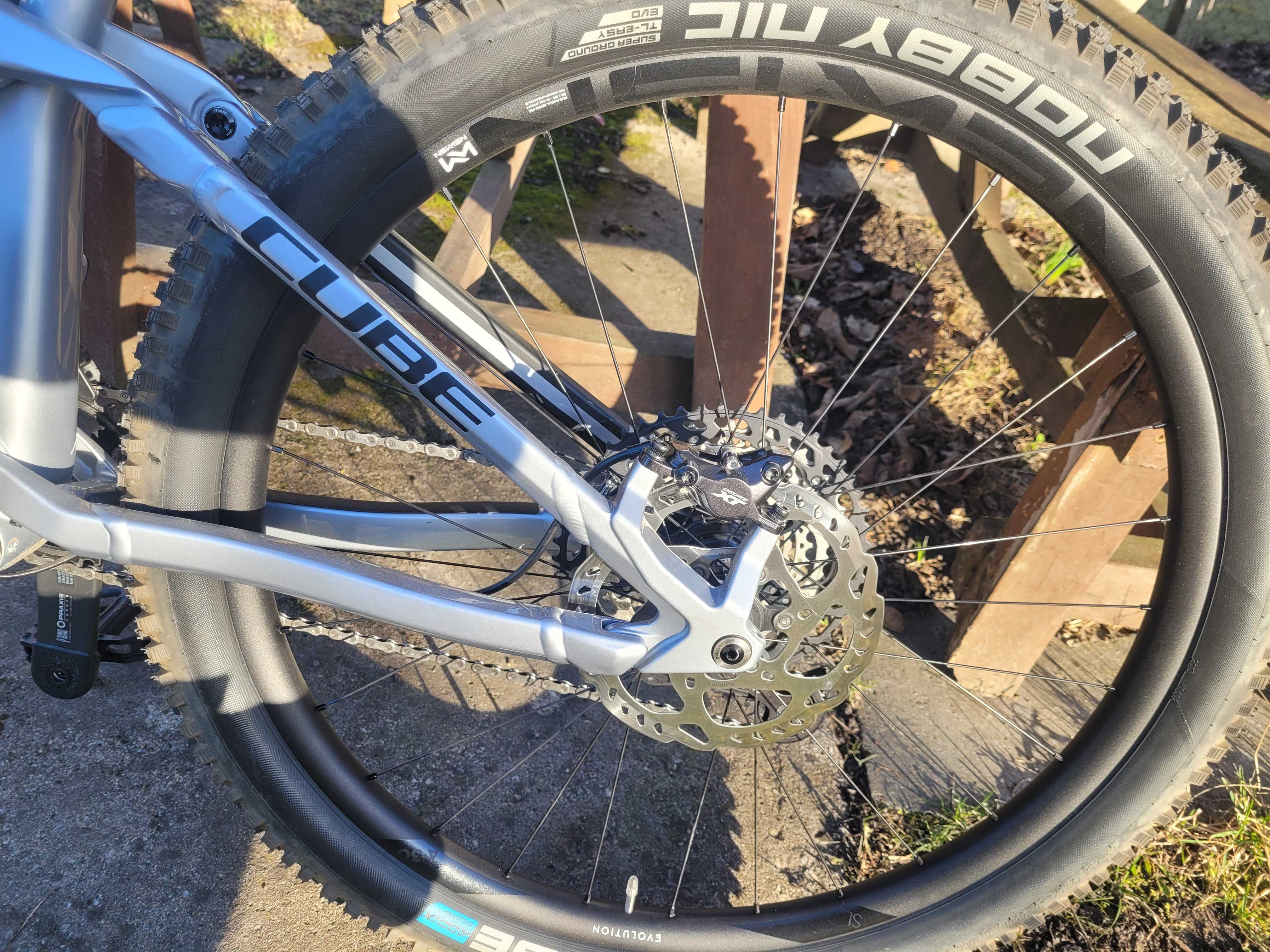 Cube Stereo 140 HPC Sl Carbon Full Shimano XT Roz L Idealny